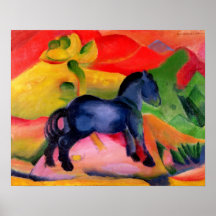 Little Blue Horse, 1912 Poster