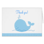 Little Blue Whale Folded Thank you notes Greeting Card