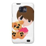 Little Boy and His Puppy Samsung Galaxy Cover