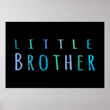 Little Brother in blue Poster