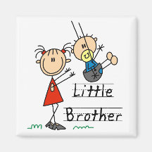 Little Brother with Big Sister Tshirts Refrigerator Magnets