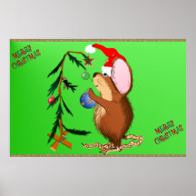 Little Christmas Mouse Poster