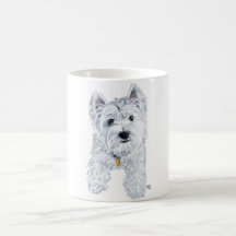 Little Curious Westie Coffee Mug