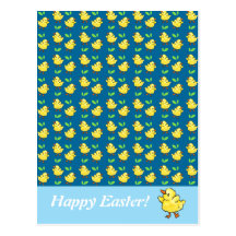 Little Ducks Happy Easter Postcard