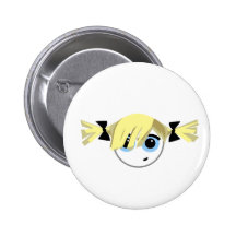 Little Emo Girl Pinback Button