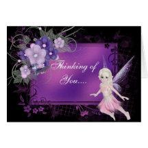 Little Fairy Girl Customisable Greeting Card