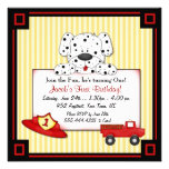 Little Fireman First Birthday Invites