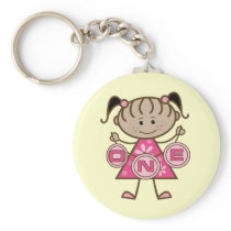 Little Girl 1st Birthday T-shirts and Gifts keychains