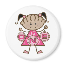 Little Girl 1st Birthday T-shirts and Gifts magnets
