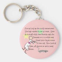 "Little Girl Nurse" Story--Unique Gifts Key Chains