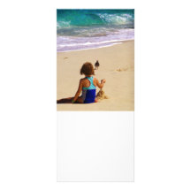 Little Girl Playing in Sand Custom Rack Card