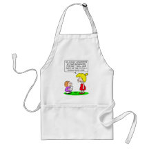 little girl running mate schoolwork apron