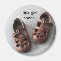 Little Girl Shoes Refrigerator Magnets