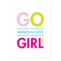Little Girl Shower Invitation Sugar and Spice Postcards