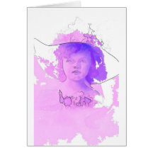 LITTLE GIRL WITH A HAT GREETING CARDS