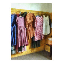 Little Girl's Gathered Dresses Custom Invites