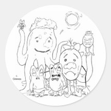 Little Gladys Goomergutts Round Sticker