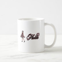 Little Gothy Girl Hello Coffee Mugs