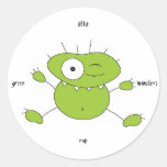 Little green monsters rule! sticker