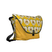 LITTLE HOOT OWL COURIER BAG IN YELLOW