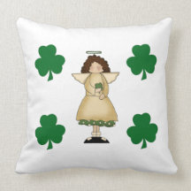 Little Irish Angel Throw Pillows