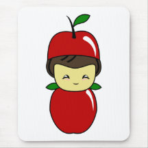 Little Kawaii Apple Boy Mousepads