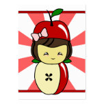Little Kawaii Apple Girl With Seeds Business Card Templates