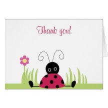 Little Ladybug Folded Thank you notes Cards