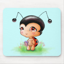 Little Ladybug Girl Mousepad