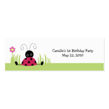 Little Ladybug Personalised favour tags Business Card Templates