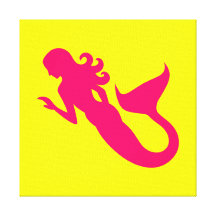 little mermaid print gallery wrap canvas