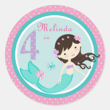Little Mermaid Sticker Brunette 4
