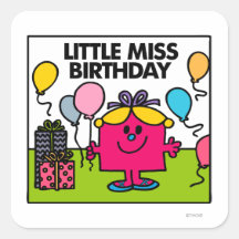 Little Miss Birthday Scene Stickers