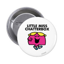 Little Miss Chatterbox Classic 1 Pinback Buttons