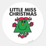 Little Miss Christmas Classic Round Sticker