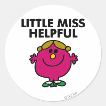 Little Miss Helpful Classic Sticker