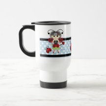 Little Miss Ladybug Fairy Princess and Bug Wand Mug