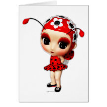 Little Miss Ladybug Greeting Card