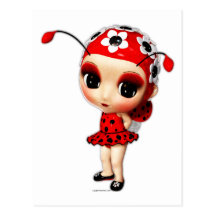 Little Miss Ladybug Postcard