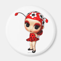 Little Miss Ladybug Refrigerator Magnets