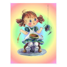 LITTLE MISS MUFFET by SHARON SHARPE Postcard