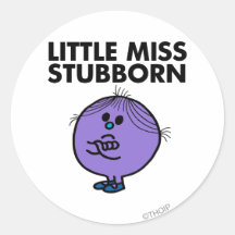 Little Miss Stubborn Classic Stickers