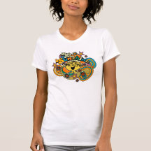 Little Miss Sunshine Floral Swirls Tee Shirt