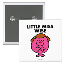 Little Miss Wise Classic Pinback Buttons