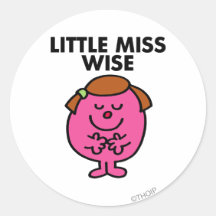 Little Miss Wise Classic Round Stickers