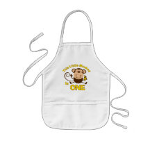 Little Monkey 1st Birthday Boy Kids Apron