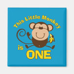 Little Monkey 1st Birthday Boy Magnet