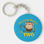 Little Monkey 2nd Birthday Boy Keychain