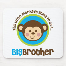 Little Monkey Going To Be A Big Brother Mouse Pads