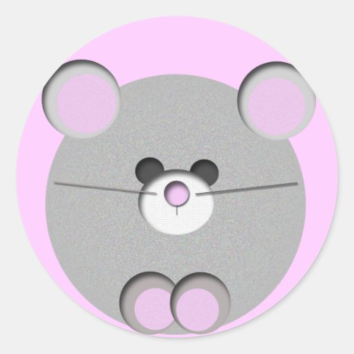 Little Mouse Round Stickers